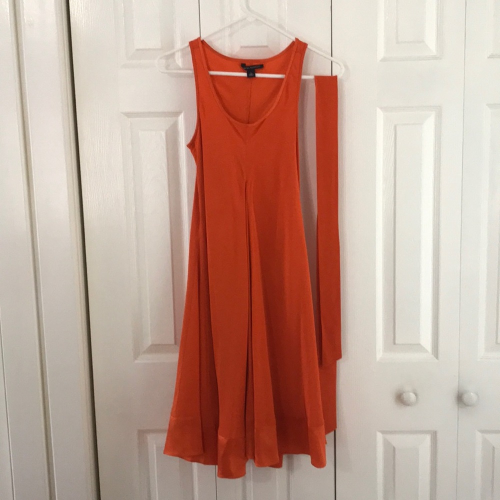 Banana Republic belted silk dress